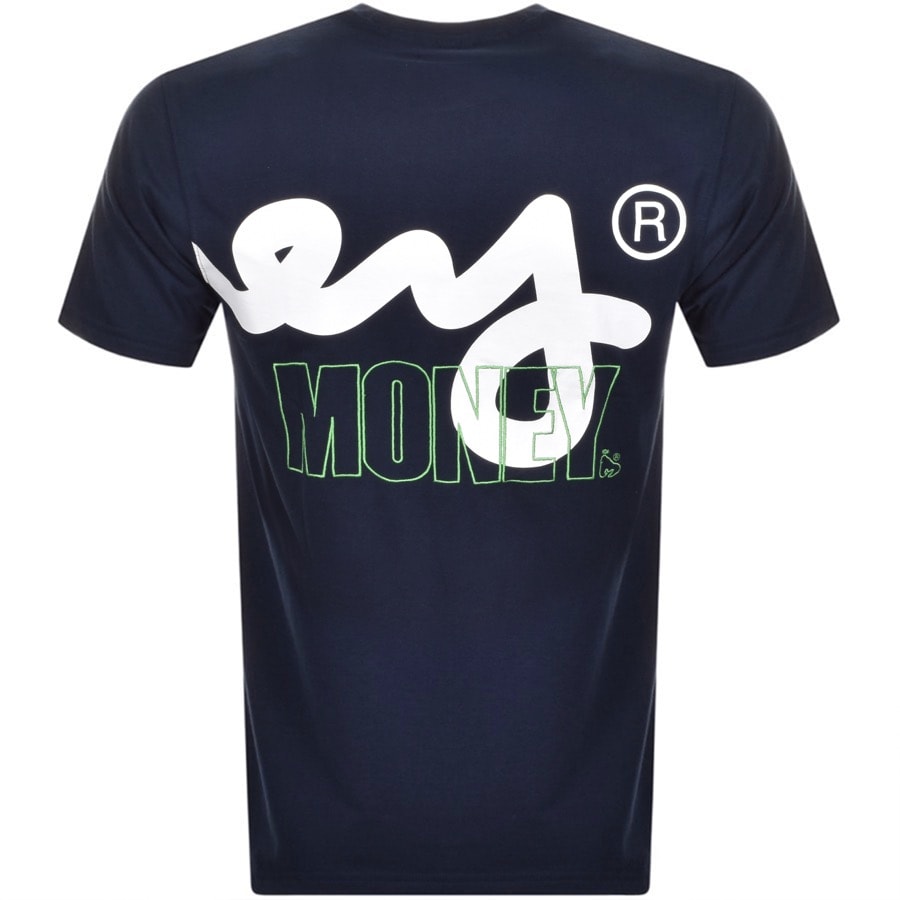 Alternative Image for ProductMoney Crew Neck Logo T Shirt Navy2